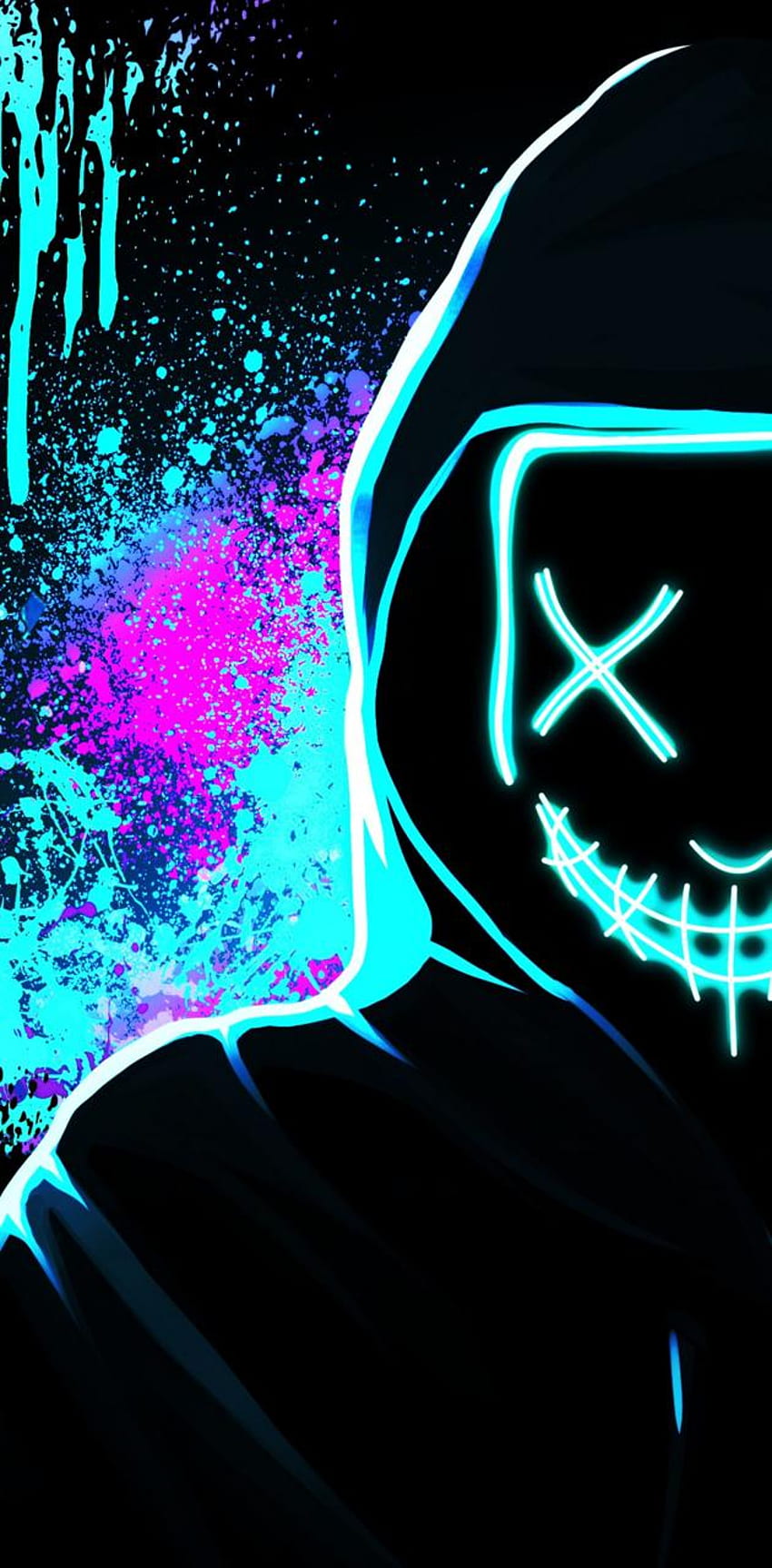 Neon mask by TheMune007 - on ZEDGEâ, Neon Purge HD phone wallpaper